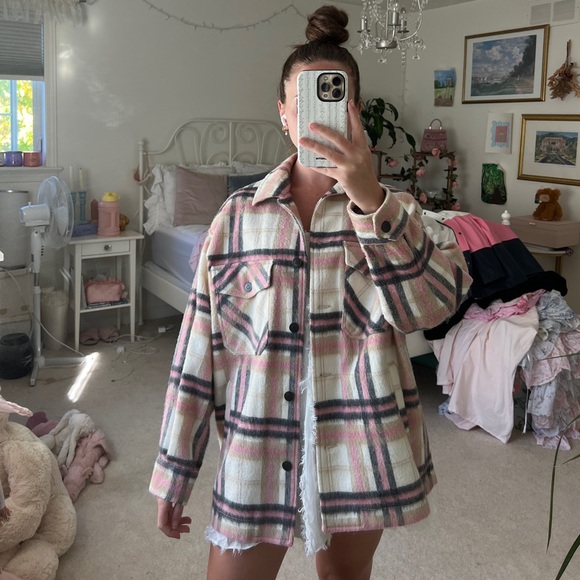 Plaid Zara Flannel Shacket - Picture 5 of 6